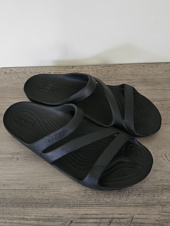 CROCS Shoes - CROCS Women’s Kadee II Sandal Double-Strap Slide Black Size 9
